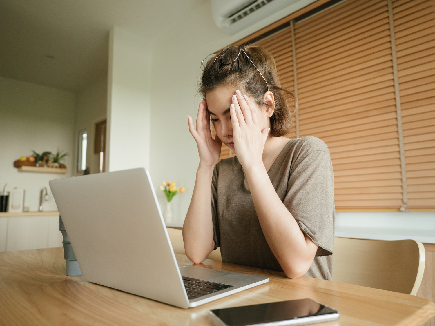 Frustrated Woman Tired of work